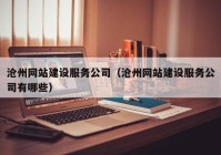 沧州网站建设服务公司（沧州网站建设服务公司有哪些）